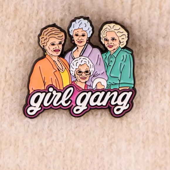 The Golden Girls 1985 Sitcom Enamel Metal Pin, Blanche, Dorothy, Rose & … - Picture 5 of 6